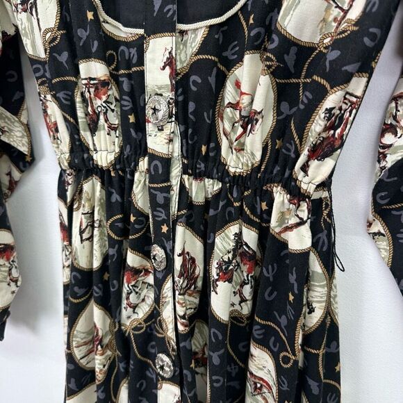 Panhandle Slim Women’s Vintage Western Cowboy Horse Equestrian All Over Print Bu - Picture 14 of 16